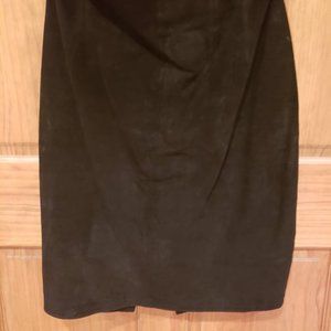 Black Suede Pencil Skirt